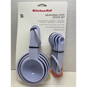 KitchenAid Measuring Cups & Spoon Set - Lavender - Soft Handles for‎ Secure Grip